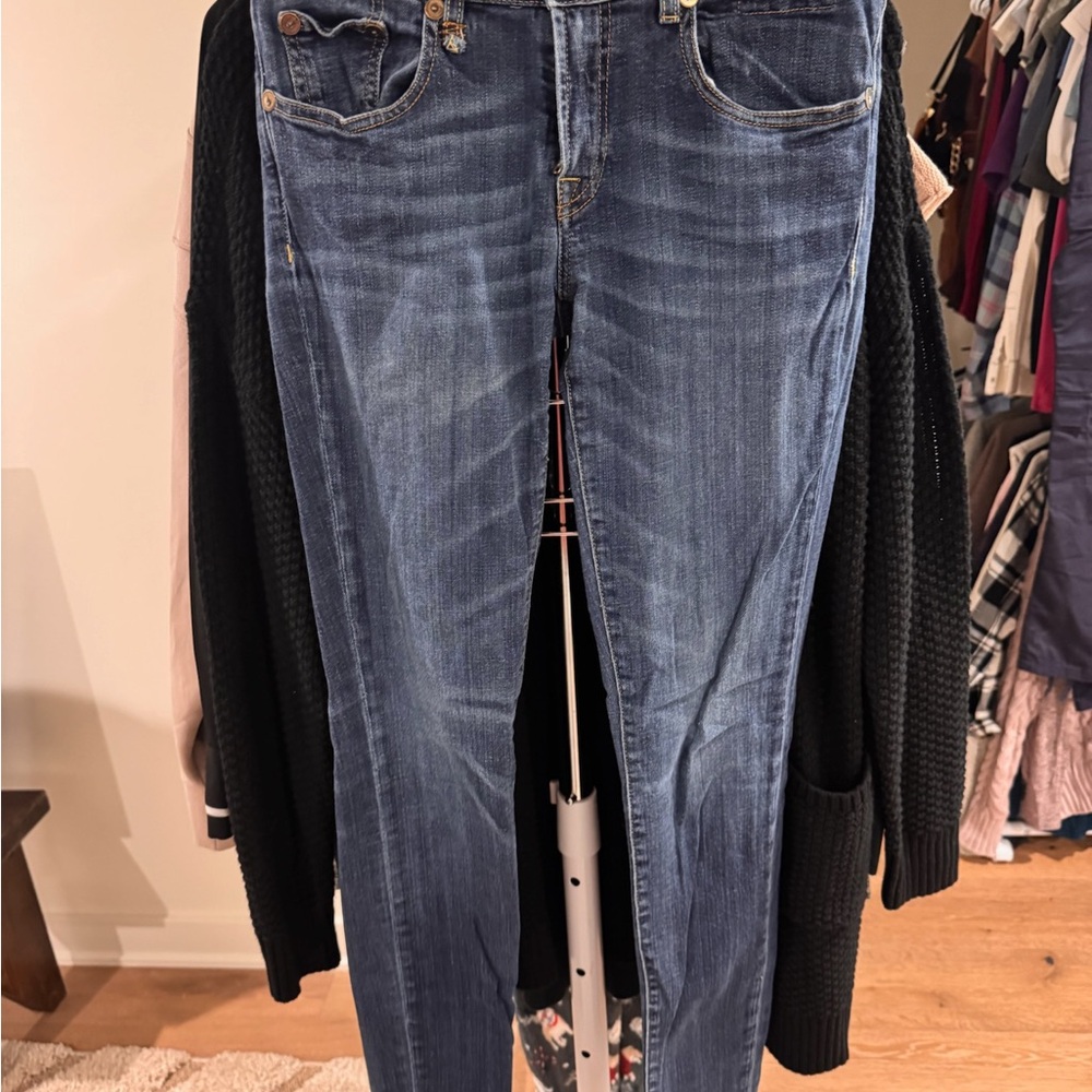 R13 Dark Blue Skinny Jeans